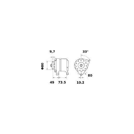 ALTERNATORE 14V 33A